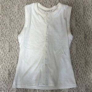 Abercrombie & Fitch Cream Sleeveless Top